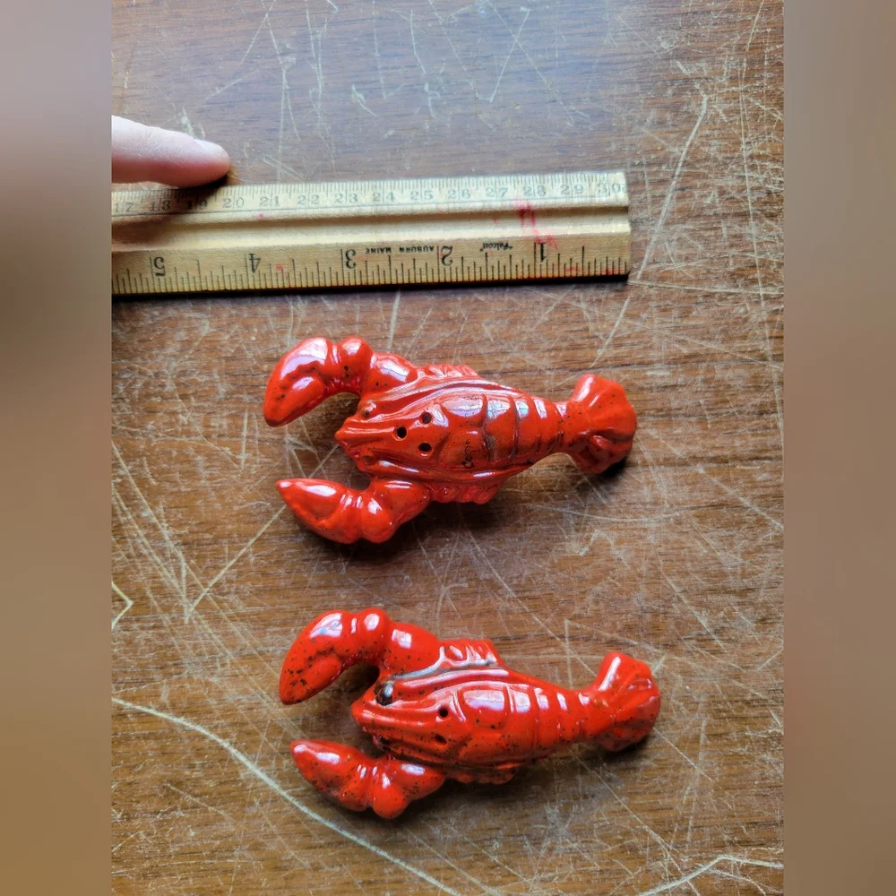 Vintage Red Lobster Ceramic Salt & Pepper Shakers New
